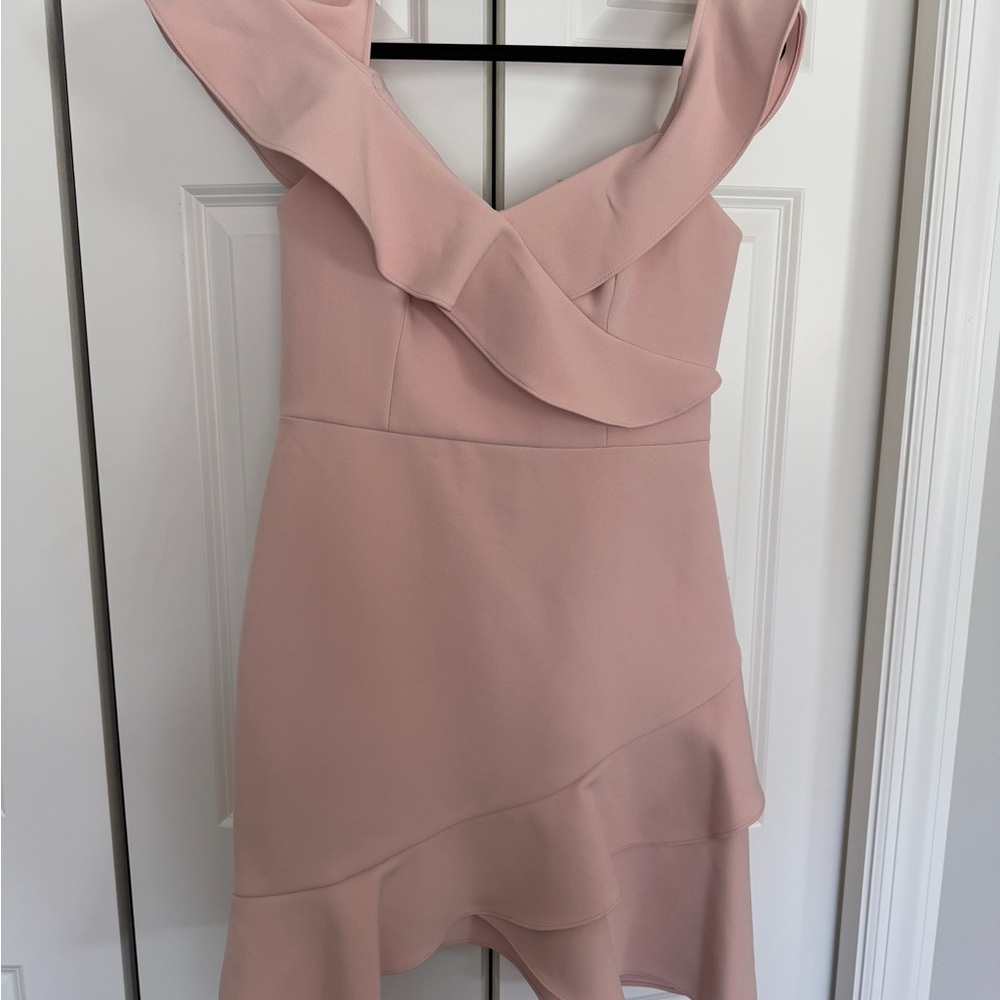 BCBGMaxAzria Blush Asymmetrical Dress